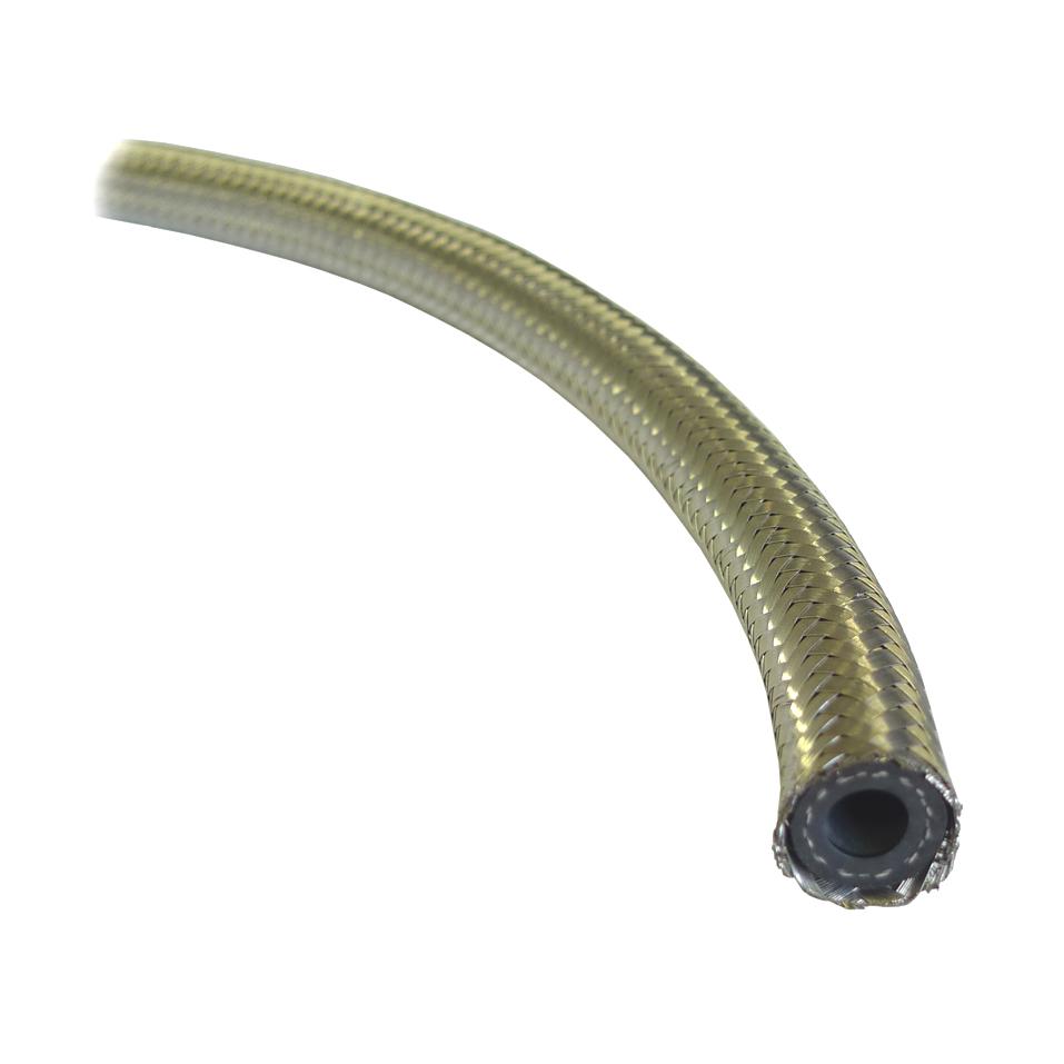 De acero trenzado de goma de la manguera de combustible de acero inoxidable de 10 mm (3/8 pulgadas) de diámetro interior (POR METRO)