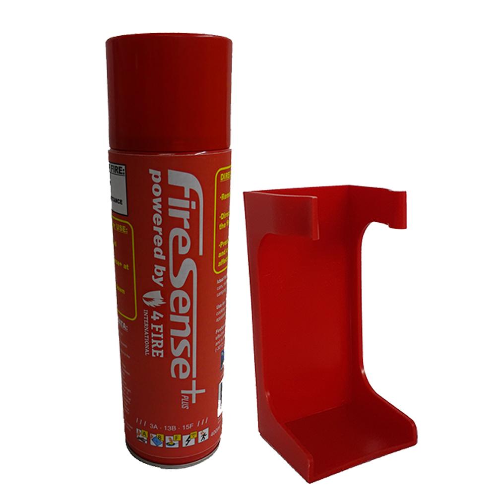 SPA FireSense + Extintor de mano con bote de aerosol de 400 ml con soporte
