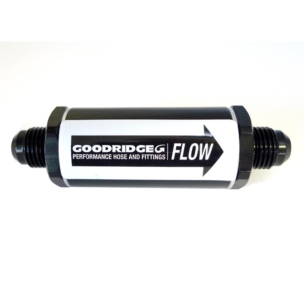Goodridge Filtro de aceite / combustible de aluminio con hilos -4JIC