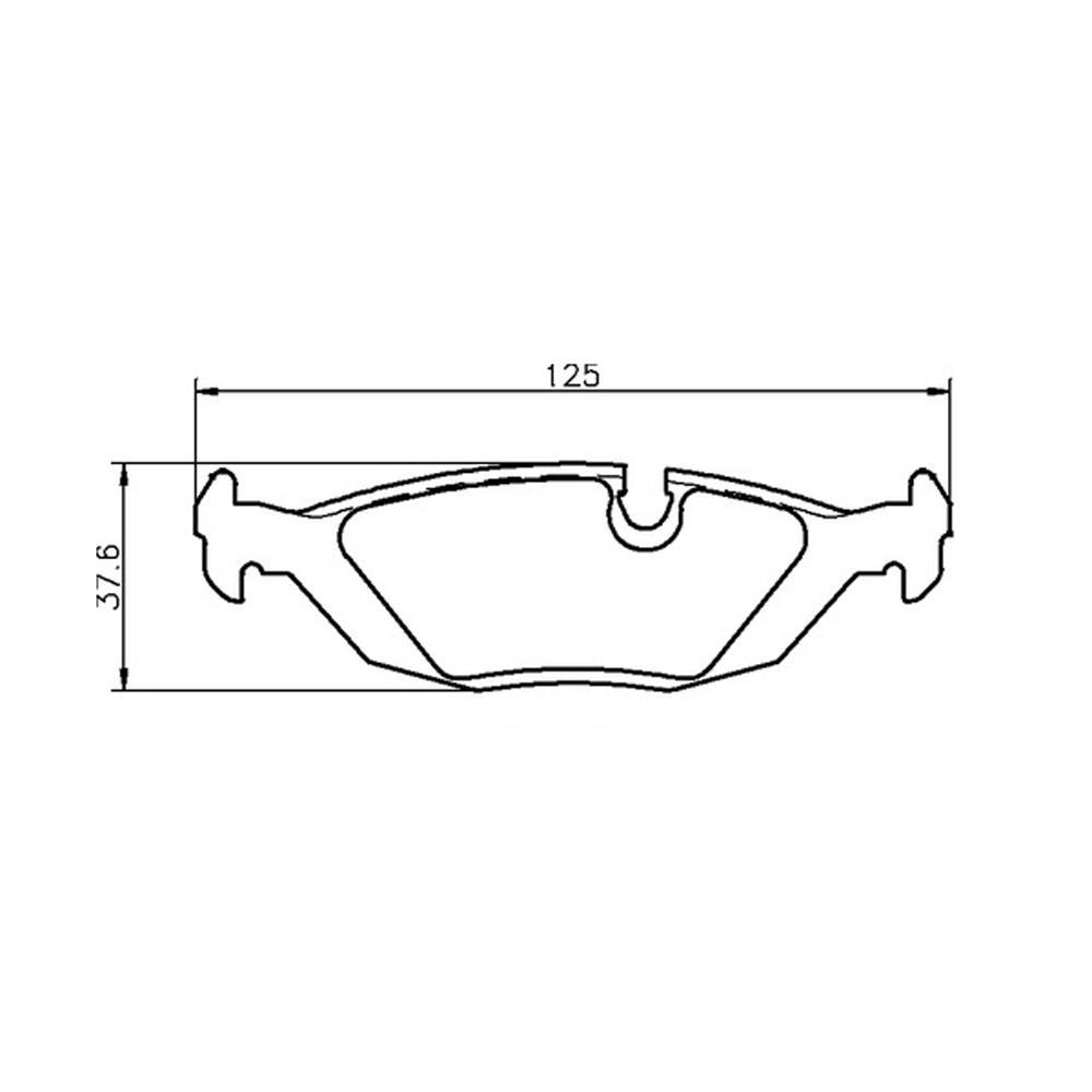 Mintex Carreras Pastillas de Freno MDB1239-M1144 para BMW E30 Trasera