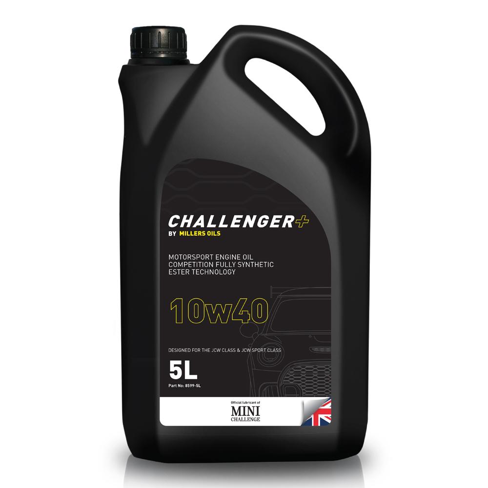 Aceite de motor Millers Challenger+ 10W40 totalmente sintético (5 litros)