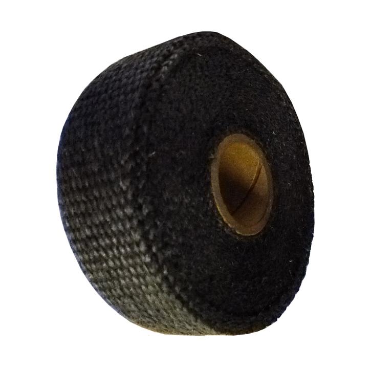 Rollo de envoltura de escape Thermo-Tec de 25 mm de ancho en color negro