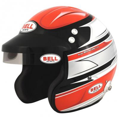Vector abierto Snell rojo SA2010 del casco de la cara del mag 1 de Bell aprobado