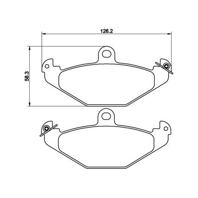 Mintex Pastillas de Freno MDB1891-M1144 Vauxhall VX220 Rears