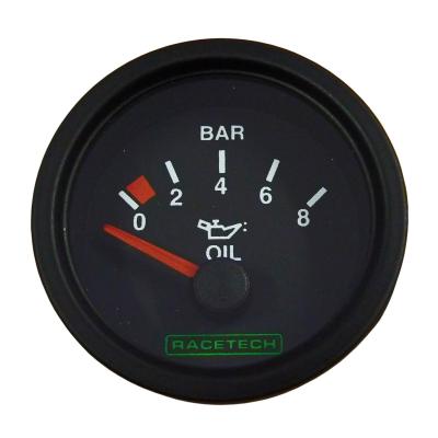 Calibrador eléctrico de la presión del aceite de 8 barras de Racetech