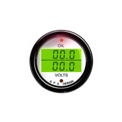 La presión del aceite del BALNEARIO/voltios se dobla calibrador