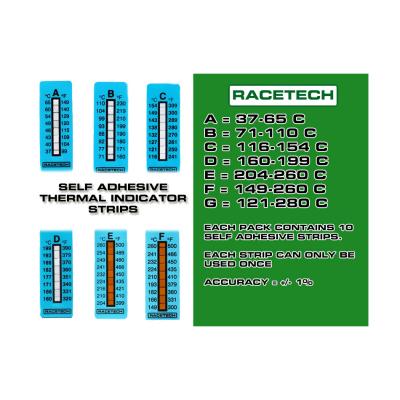 Autoadhesivas Tiras indicadoras de temperatura (paquete de 10)