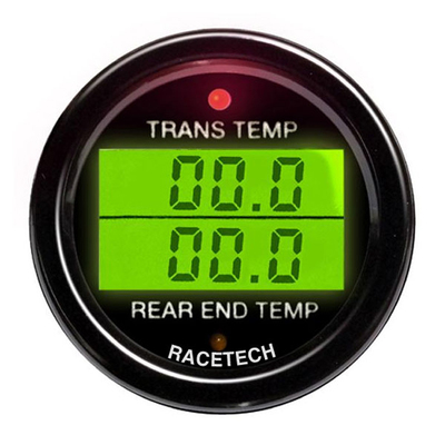 Indicador doble de temperatura de la transmisión y la parte trasera de Racetech